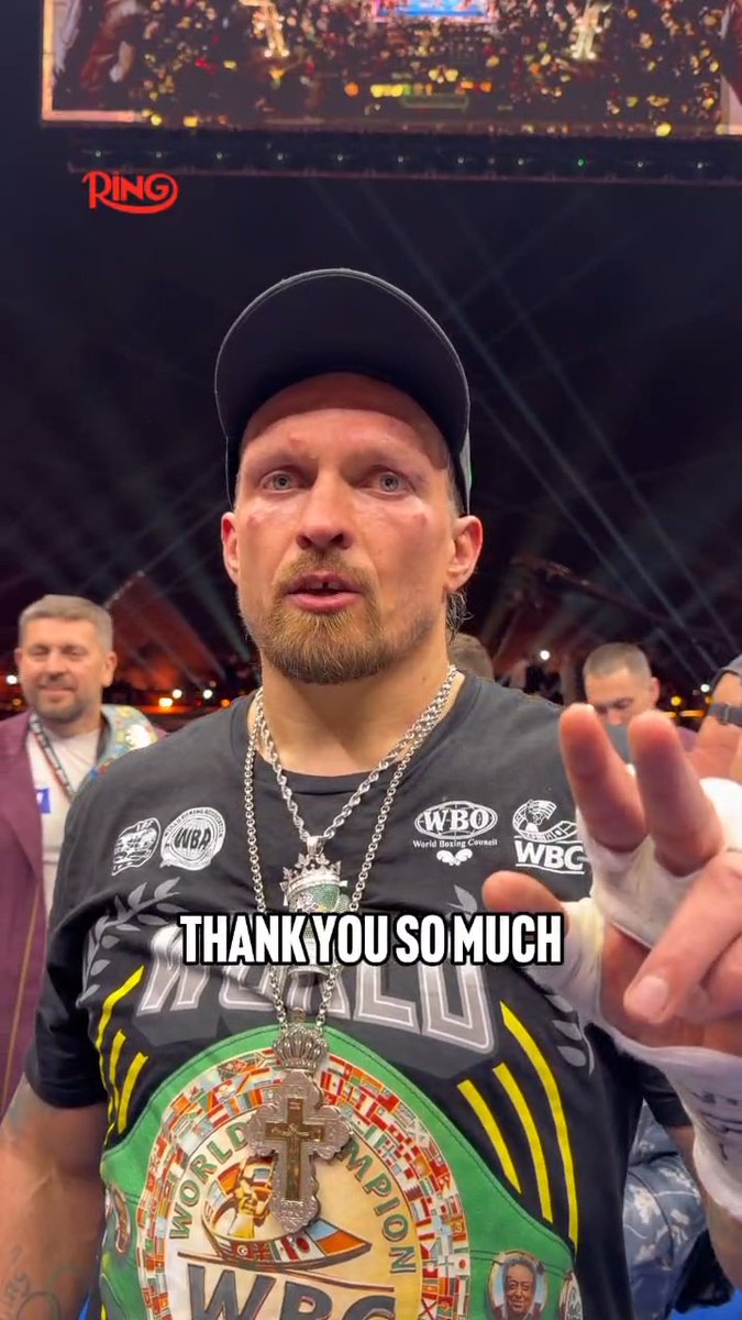 Oleksandr Usyk with a message for the fans following his win over Rico Verhoeven 🎙️ 👏 Glory in Giza on DAZN 🥊