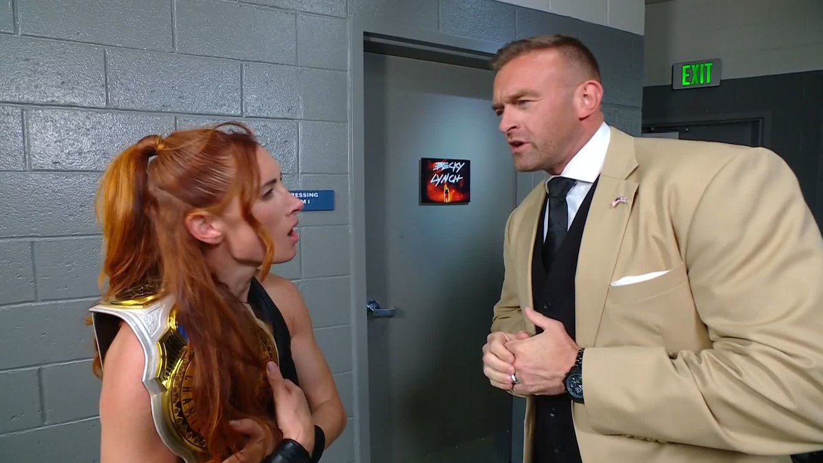 Karma. 👏 👏 👏 After tonight's chaos, Rebecca Quin will now have to defend her Women's Intercontinental Championship against Sol Ruca next weekend at WWE Clash Italy! 🙌 Nick Aldis | #SNME