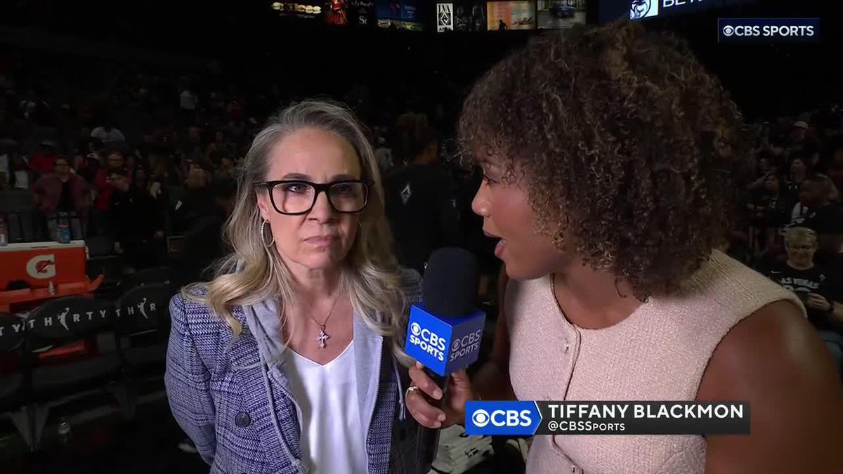 Tiffany Blackmon: "Why has (the bench) been able to come into the game and be so effective?" Las Vegas Aces coach Becky Hammon: "Because they're good at basketball" ๐