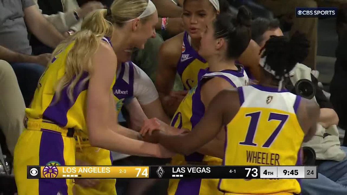 Kelsey Plum with the TOUGH bucket, and the foul! Los Angeles Sparks