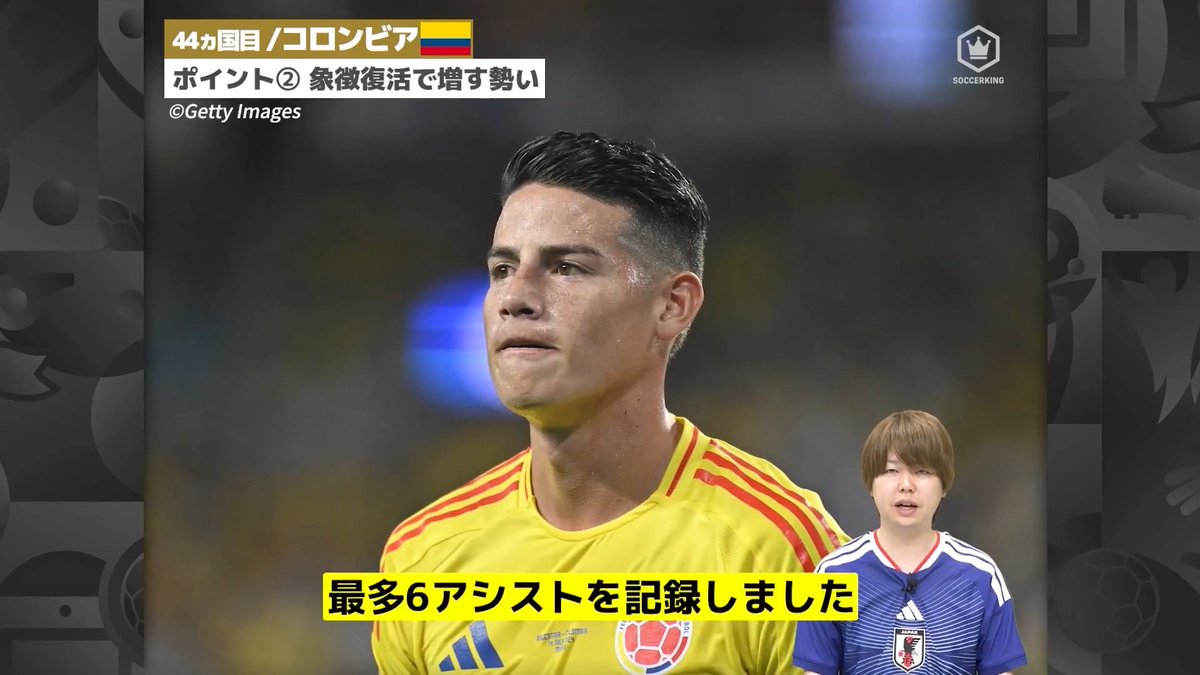 ◥◣44カ国目◢◤ “象徴”の復活で増す勢い コロンビア代表🇨🇴 4年に一度、サッカーの祭典 大会に出場する48カ国をサッカーキングYouTubeで紹介中！