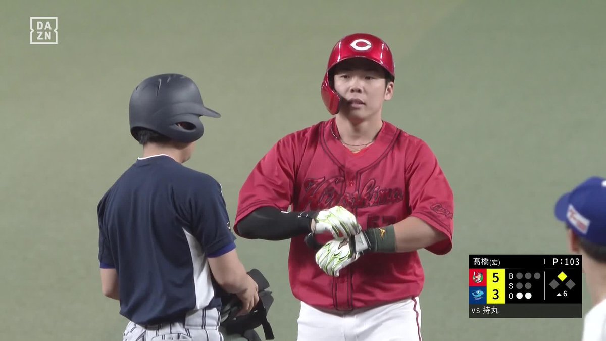 育成の星々 持丸泰輝 満塁の場面でこの一振り カープ打線が一挙5得点で逆転💪 ⚾️中日×広島 #carp