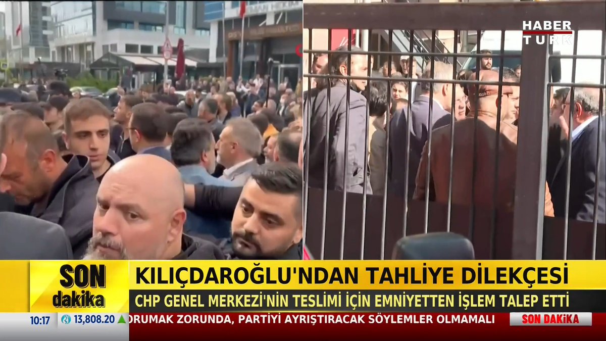 #SONDAKİKA - Kemal Kılıçdaroğlu'ndan tahliye dilekçesi CHP Genel Merkezi'nin teslimi için emniyetten işlem talep etti.