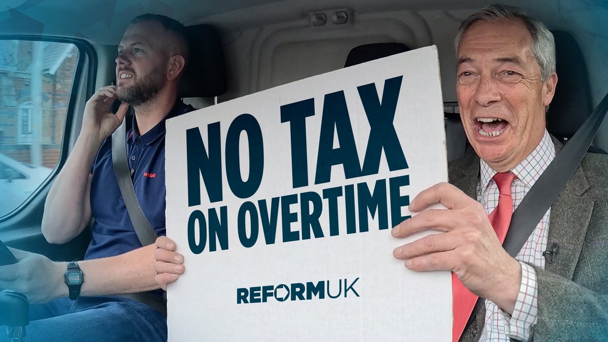 🚨 Breaking 🚨 Reform UK will scrap tax on overtime when we win the next general election.