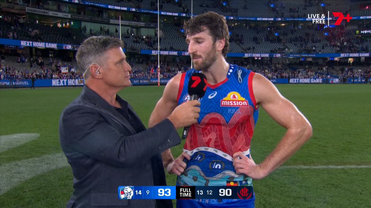 "I'm cooked. Fair dinkum. Stick a fork in me." 🗣️ Marcus Bontempelli post-game | #AFLDogsDees