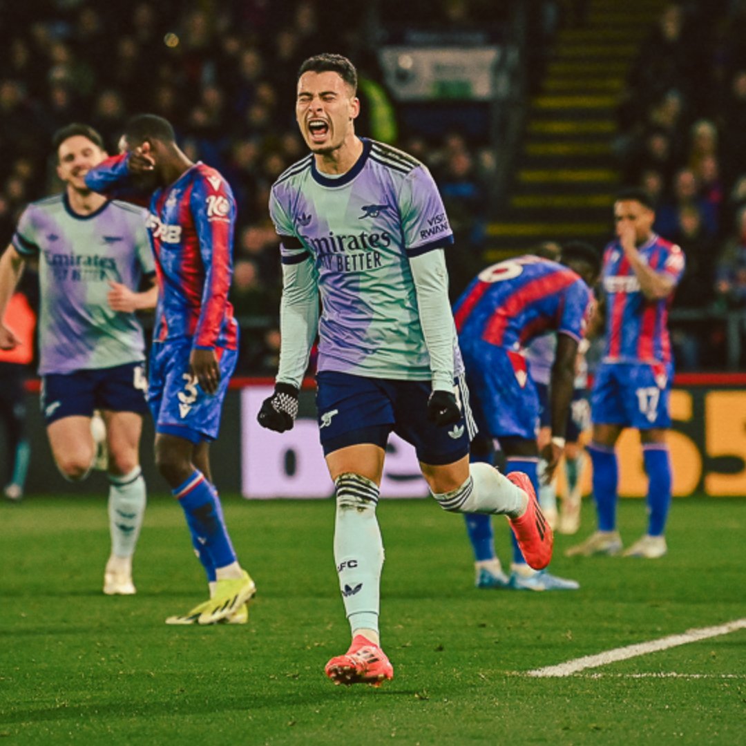 ⏪ Our previous trip to Selhurst Park... Martinelli bags our fourth in a dominant 5-1 victory in south London 👊 🤝 @BitPanda_Global