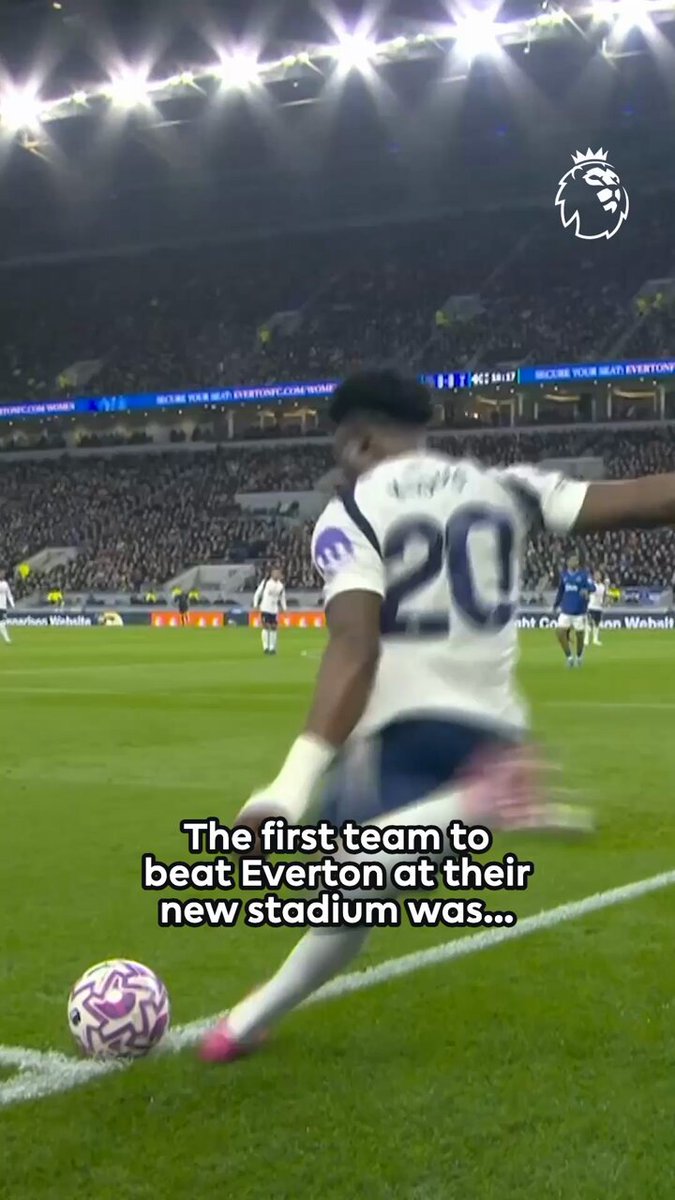 When Tottenham Hotspur became the first side to beat Everton at the Hill Dickinson Stadium ☝️