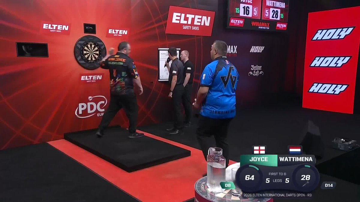 JOYCE WINS THE DECIDER! A combination of missed match darts from both players in that final leg, but Ryan Joyce stumbles over the line and beats Jermaine Wattimena 6-5! 📺 #ET7