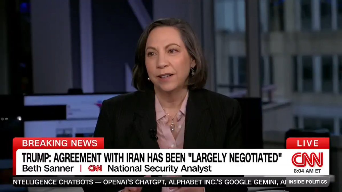 "We've had a war, and now we're only talking about how to put it all back together again to what it was before the war," former Deputy Director of National Intelligence Beth Sanner tells Manu Raju on President Trump's latest negotiations with Iran. #InsidePolitics
