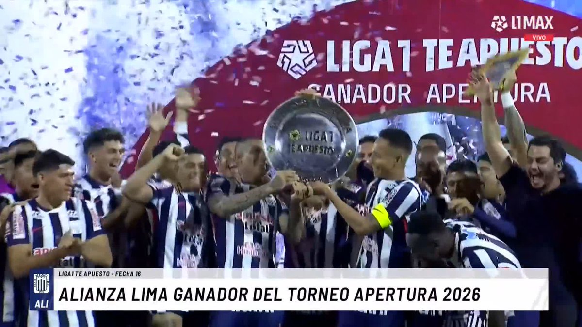 Los festejos de Alianza Lima CAMPEÓN del Torneo Apertura 🇵🇪🏆 El club anuncia la obtención de su título número 60 entre todas las competiciones. Felicitaciones 👏🏻