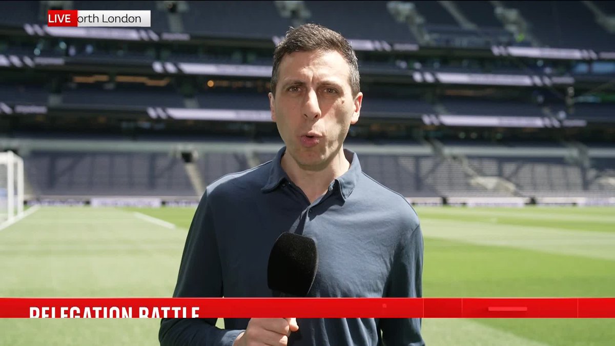 £100m is on the line as West Ham-Spurs relegation battle goes to final day. Sky's sports correspondent Rob Harris has the latest update from Tottenham Hotspur's stadium. 🔗