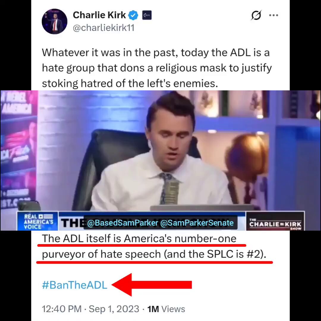 The ADL attacked TPUSA and Charlie called for it to be banned &amp; criticized its anti-White hate. Yet Andrew Kolvet only criticizes the SPLC while remaining silent on the ADL. Is that b/c Andrew was placed inside TPUSA by Johnnie Moore, who sits on the ADL's board? H/t: theleahfiles