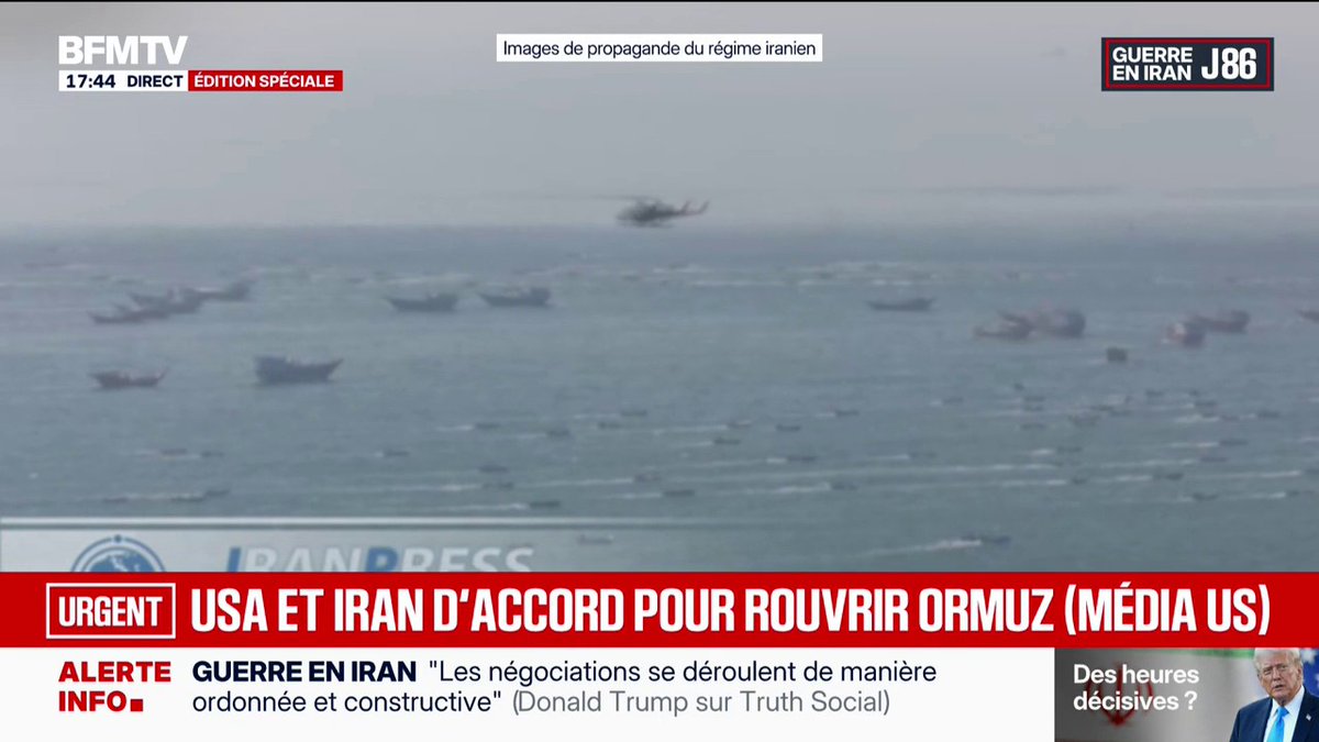 D’après le New York Times, Trump et l’Iran seraient d’accord pour rouvrir le détroit d’Ormuz donc on ne va pas tarder à voir comment Netanyahu va torpiller ça…