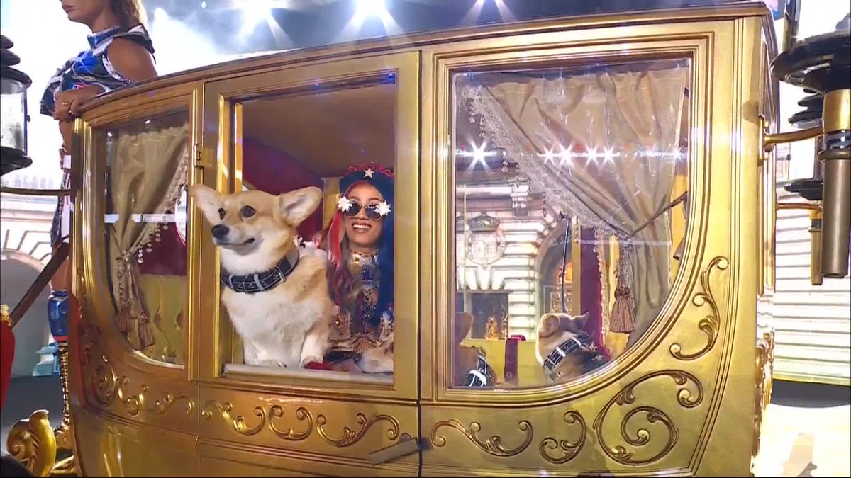 Fortunately This match didn't happen Because Britt Had Diarrhea And Couldn't Be allowed to Compete But Mercedes Mone however Just came out for her Entrance A Spectacular one mind you . The way that strong Title was floating in the air >>>>