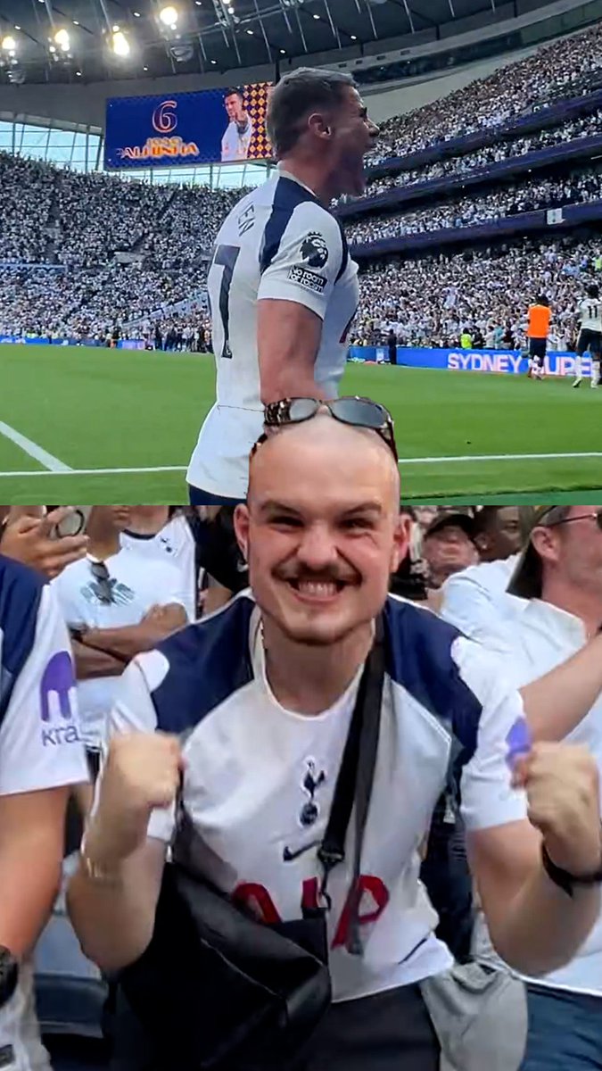 L’explosion de joie des supporters de Tottenham après l’ouverture du score ! 🤩🤍 Ils sont pour le moment MAINTENUS en Premier League. 🎥 Stan Sport Football