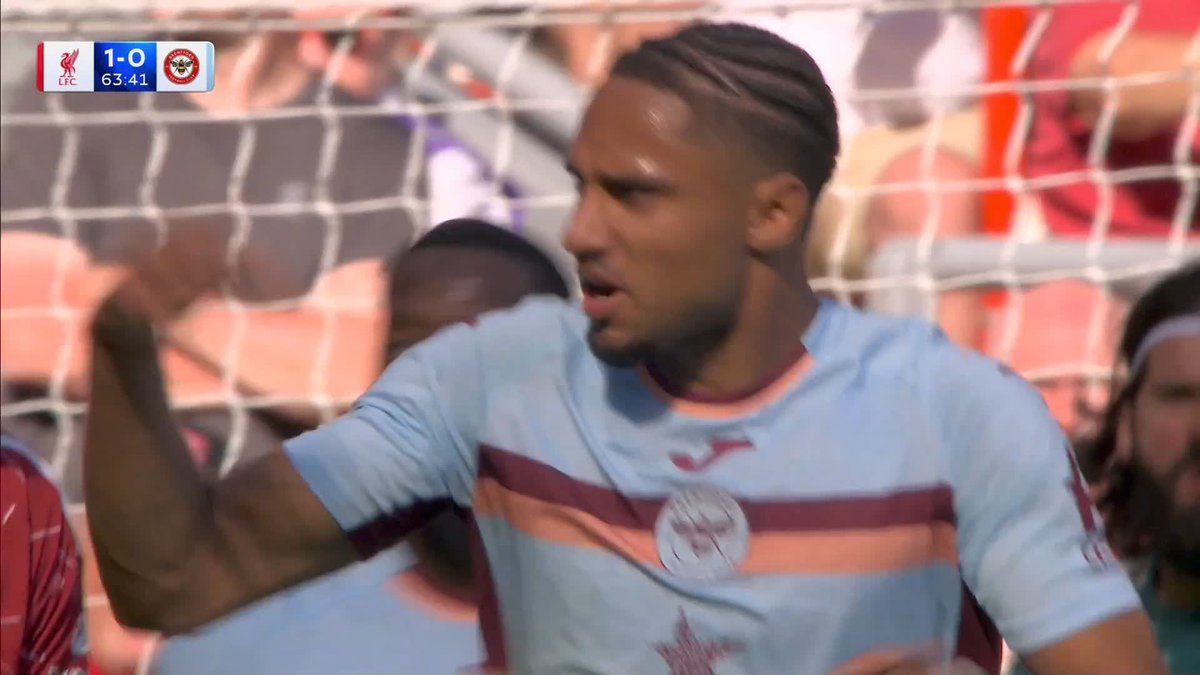 Kevin Schade's diving header gets Brentford level at Anfield as they continue to fight for European football next season 👀