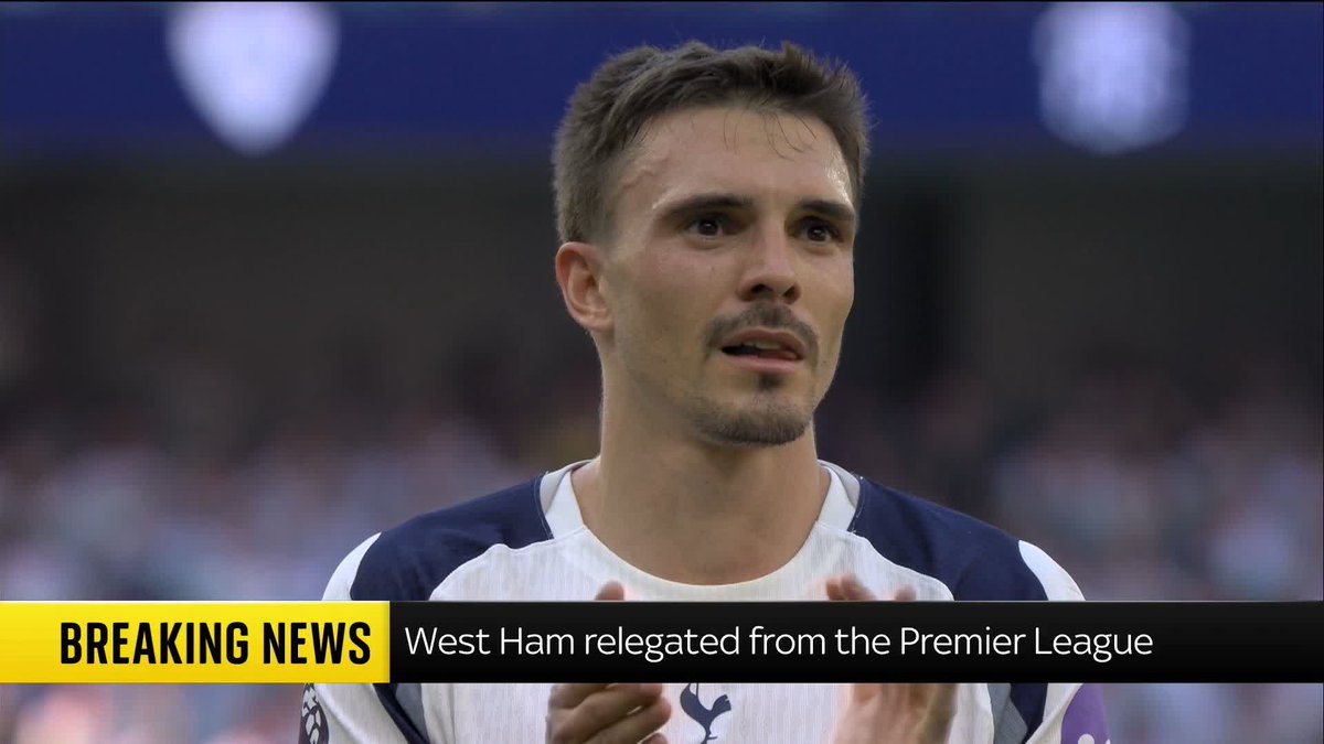 BREAKING: Spurs have beaten Everton 1-0 to secure their spot in the Premier League for next season - but it's heartbreak for West Ham, who will be relegated. Sky's Rob Harris has the latest ⬇️ Live updates: 📺 Sky 501, Virgin 602 and Freeview 233