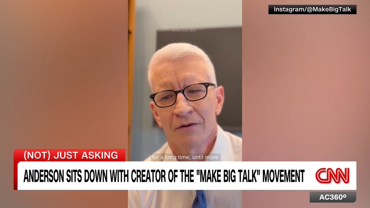 Kalina Silverman, author of "Big Talk" and creator of @MakeBigTalk, is known around the world for walking up to people asking them big life questions, instead of making small talk. She tells Anderson, "I ask the same questions to an 8 year old, to a 98 year old."