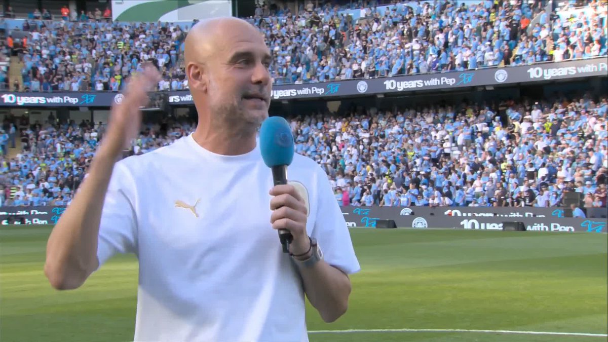 "If in the next years you see me, come to me and hug me, I will need it" 🥹 "I love you so much" 🩵 Pep Guardiola's farewell message for Manchester City 🔊