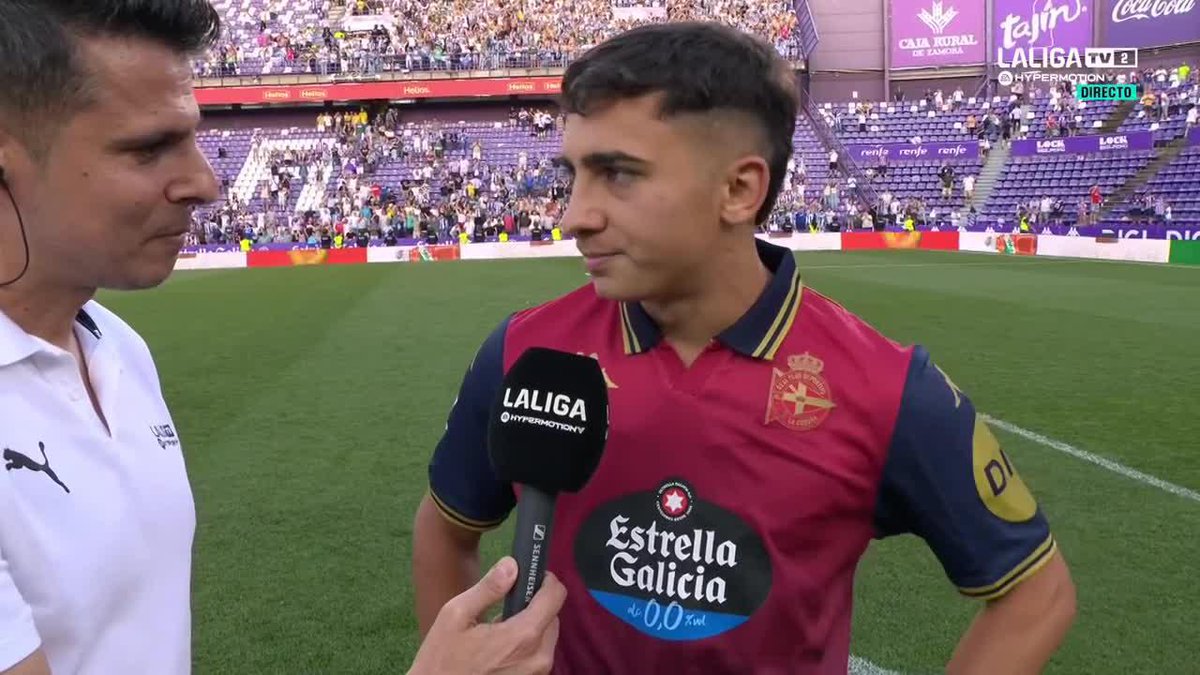Por quien sacrificó todo por ascender con el RC Deportivo a Primera, por quien siente el Dépor como suyo 💙 Yeremay Hernández es el jugador más feliz del mundo 🥹 #LALIGAHYPERMOTION