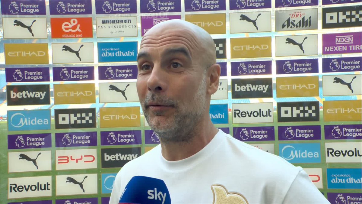 "When I went to Old Trafford and saw Sir Alex Ferguson stand and Anfield Kenny Dalglish stand, I wasn't sure I would be" Pep Guardiola on the stand named after him at the Etihad ✨