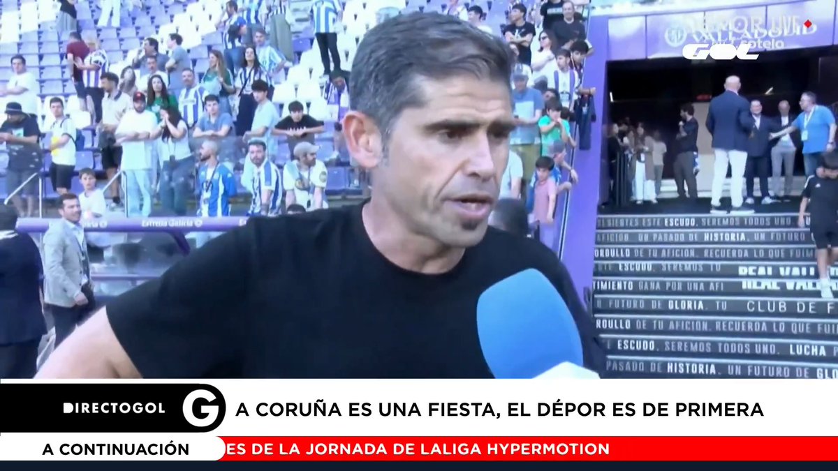 🥹 Antonio Hidalgo, míster del RC Deportivo, tras el ascenso: 💙 "Ha sido una larga travesía y esta afición y la ciudad se merecen todo esto" ¡Sigue #DirectoGol en GOL a través de y los principales operadores!