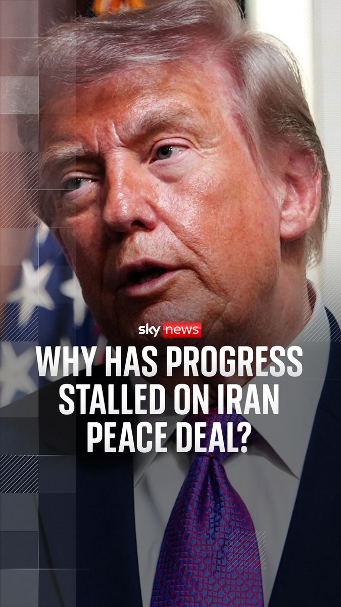 Donald Trump says negotiations with Iran are "proceeding in an orderly and constructive manner" and that he instructed his representatives "not to rush into a deal". Sky's James Matthews explains why progress appears to have stalled ⬇️ Iran war latest: