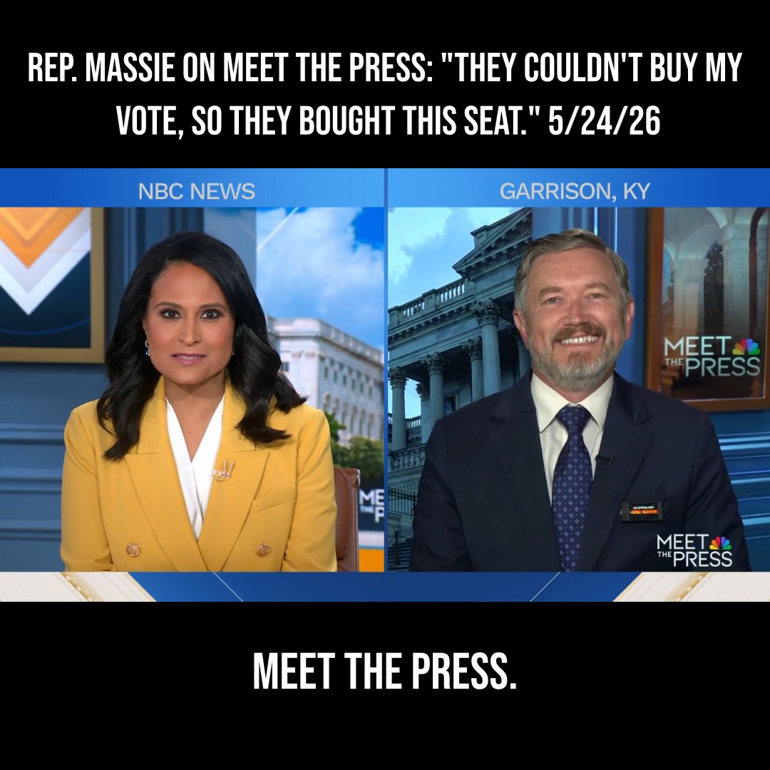 When the swamp and Epstein class couldn’t buy my vote, they bought the most expensive congressional seat ever. I joined Meet the Press this morning to talk about putting people &amp; principles over parties. I’m optimistic because the younger generation understands what’s going on.