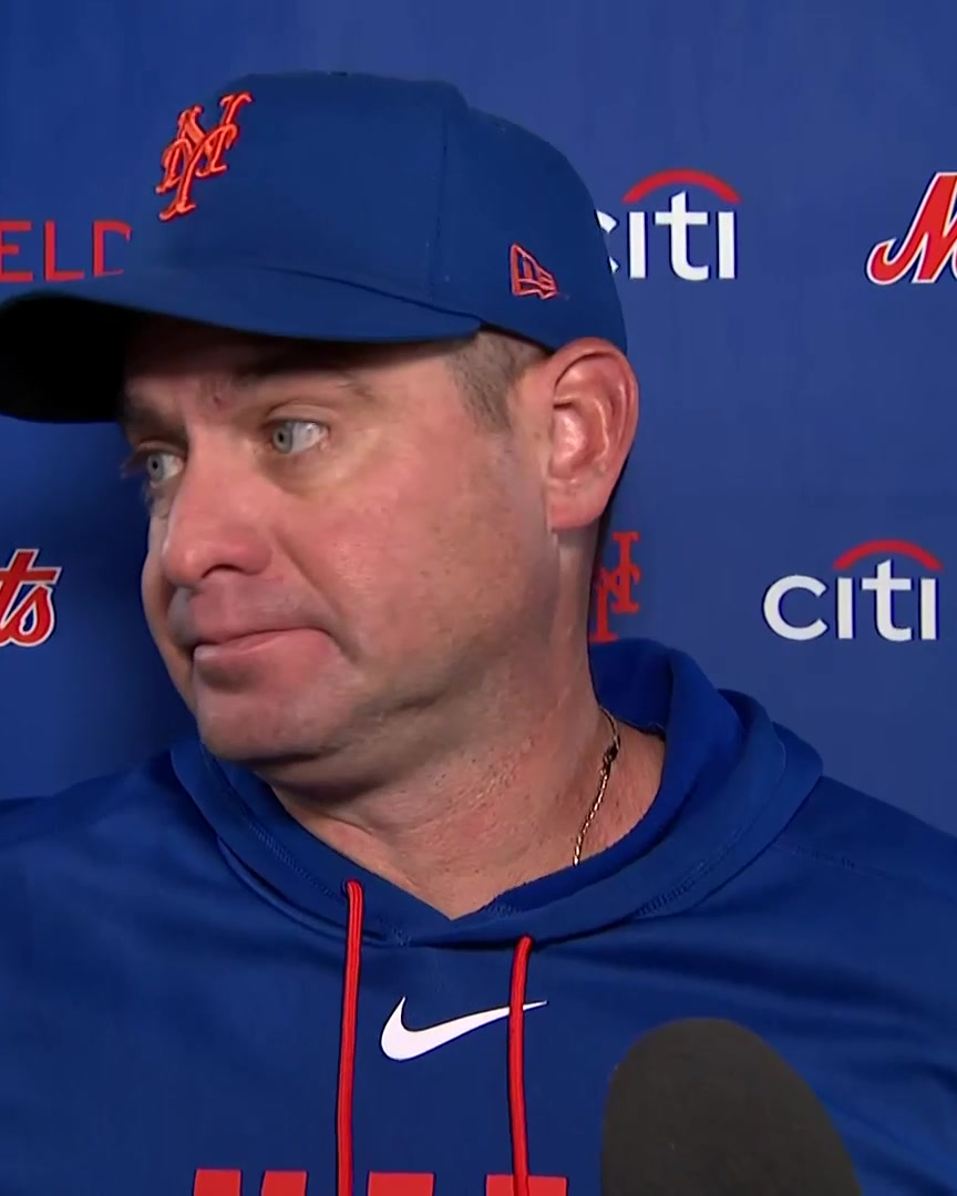 Carlos Mendoza is asked how the Mets recover from this weekend's sweep in Miami: "We have no choice, right? We're scuffling. Got a lot of guys that are going through it right now. We've got to figure it out. You've got to be able to score runs."