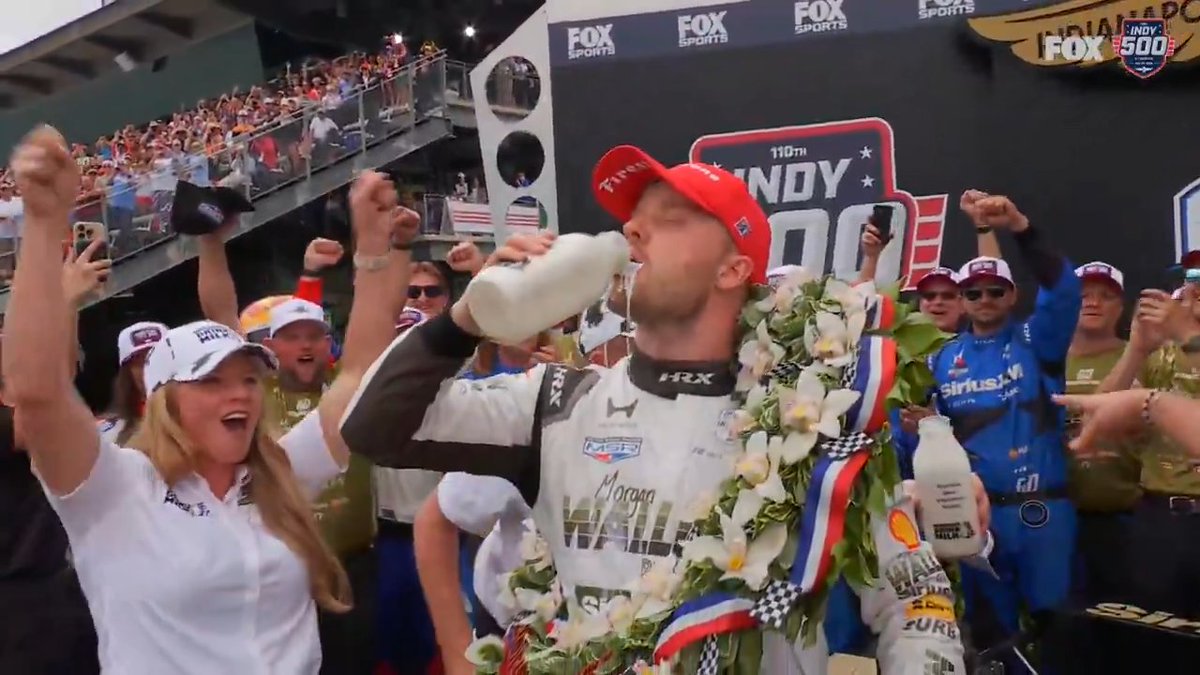 The sweet taste of #Indy500 victory.