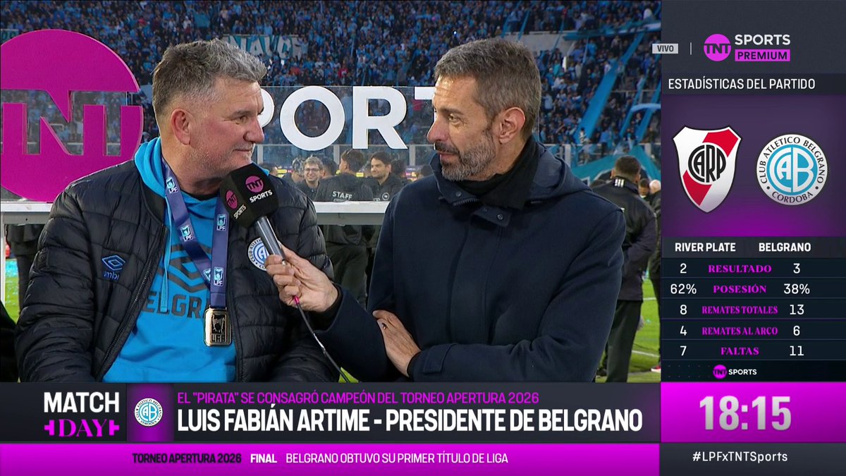 "EL 68% DE CÓRDOBA NO VA A DORMIR" 👀 La palabra del presidente de Belgrano #LPFxTNTSports Viví el Torneo Apertura 2026 por TNT Sports Premium y disfrutalo también en HBO Max 👉 #Suscribite