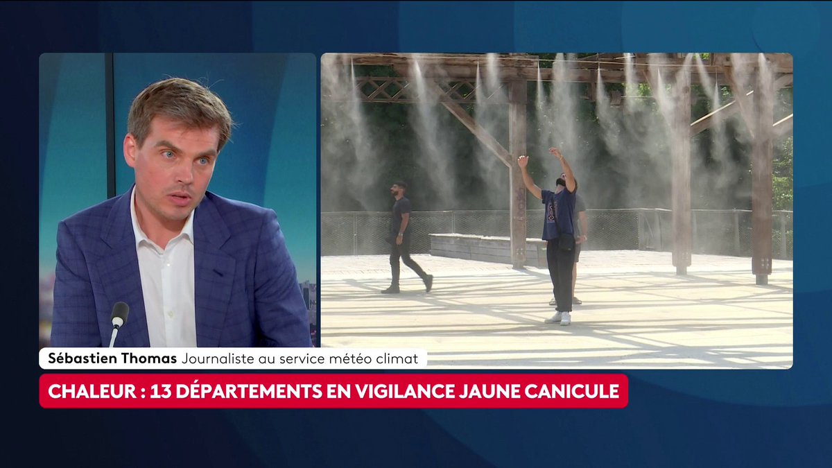 🔴 Climat : "Ce qui est en train de se passer était virtuellement impossible dans un climat non réchauffé", alerte Sébastien Thomas, qui évoque "la bande-annonce d’un futur fait de canicules plus fréquentes et plus intenses". #Le23hWeekEnd #canal16