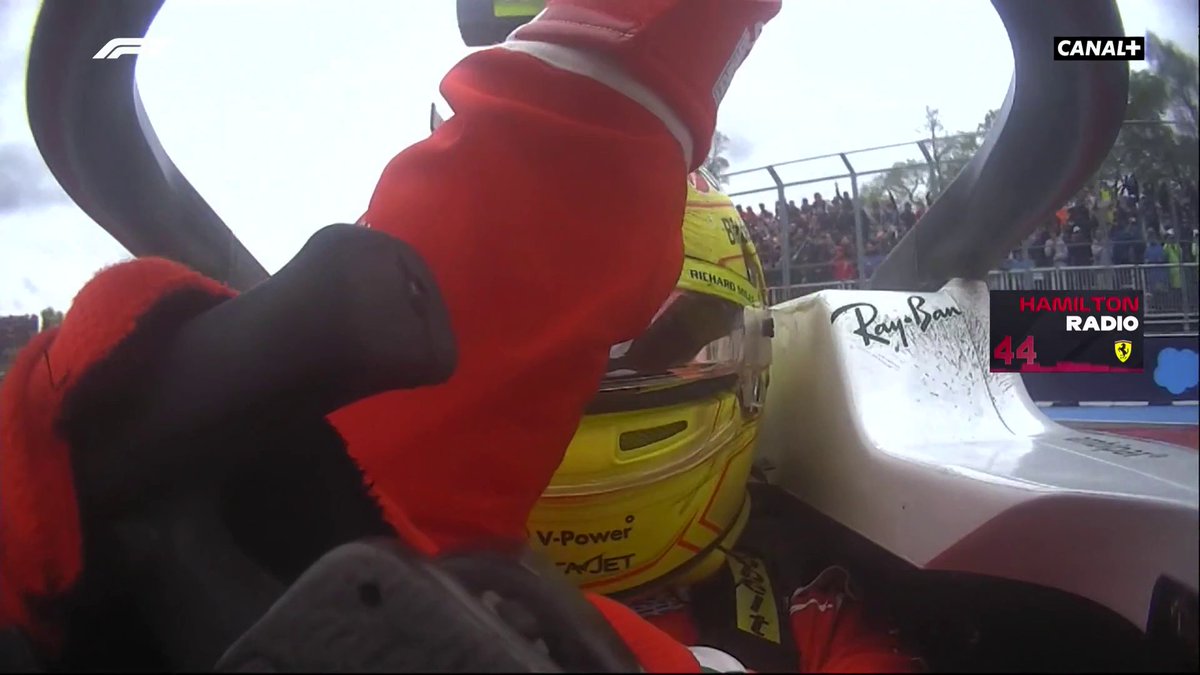 "Good job Luigi" 🇮🇹😘 La radio de Lewis Hamilton après son meilleur résultat chez Ferrari ! 💪 #CanadianGP #F1