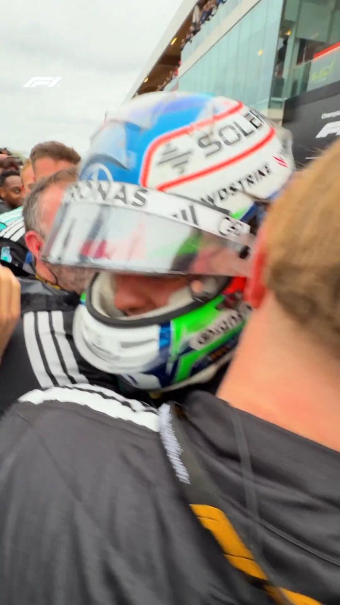 Straight into the arms of his Mercedes-AMG PETRONAS F1 Team team for Kimi Antonelli 👏🤗 #F1 #CanadianGP