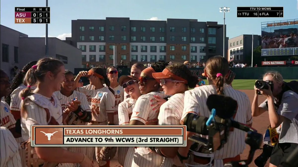 The Longhorns are headed back to OKC to defend their title 🔥 Texas gets its third-straight WCWS appearance 🤘