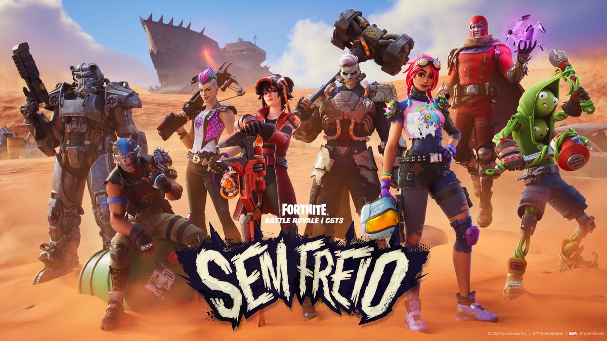 Hoje faz 2 ANOS que o Capítulo 5: Temporada 3 do Fortnite foi lançado com o tema: Sem Freio 💥🏁 Megalo Don dominou a ilha com o bioma dos Ermos, um lugar cheio de Nitro e caos! Tivemos: Nitrificantes, Nitropancadas, modificadores de Veículos, Fallout, Magneto, Metallica e mais.