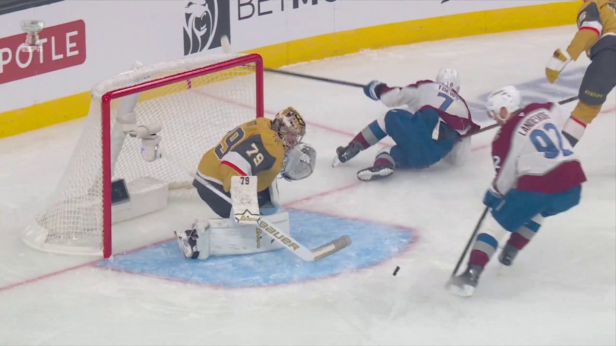 LANDESKOG GETS THE AVALANCHE ON THE BOARD FIRST IN GAME 3 🔥 Watch the WCF NOW on ESPN and the ESPN App 🍿