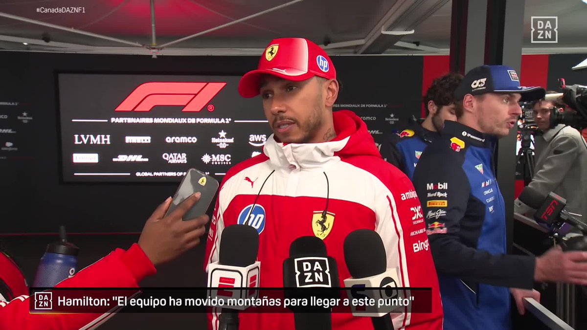 Lewis: "Es lo mejor adelantar a otro campeón del mundo (Max). Lo estaba presionando como un loco para intentar acercarme a él. Sabes lo consistente y rápido que es ese tipo? Es el más rápido así que se sintió genial tener esa batalla con él" 🤍 #CanadaGP