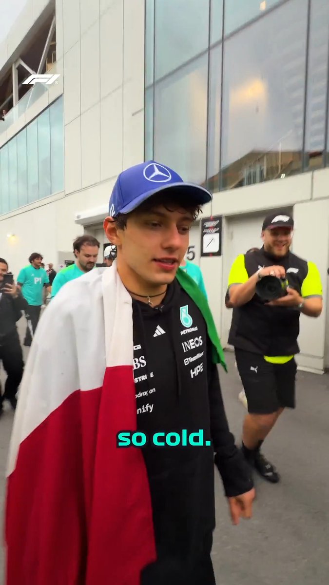 A cold Kimi Antonelli, in more ways than one! 😆🧊 #F1 #CanadianGP