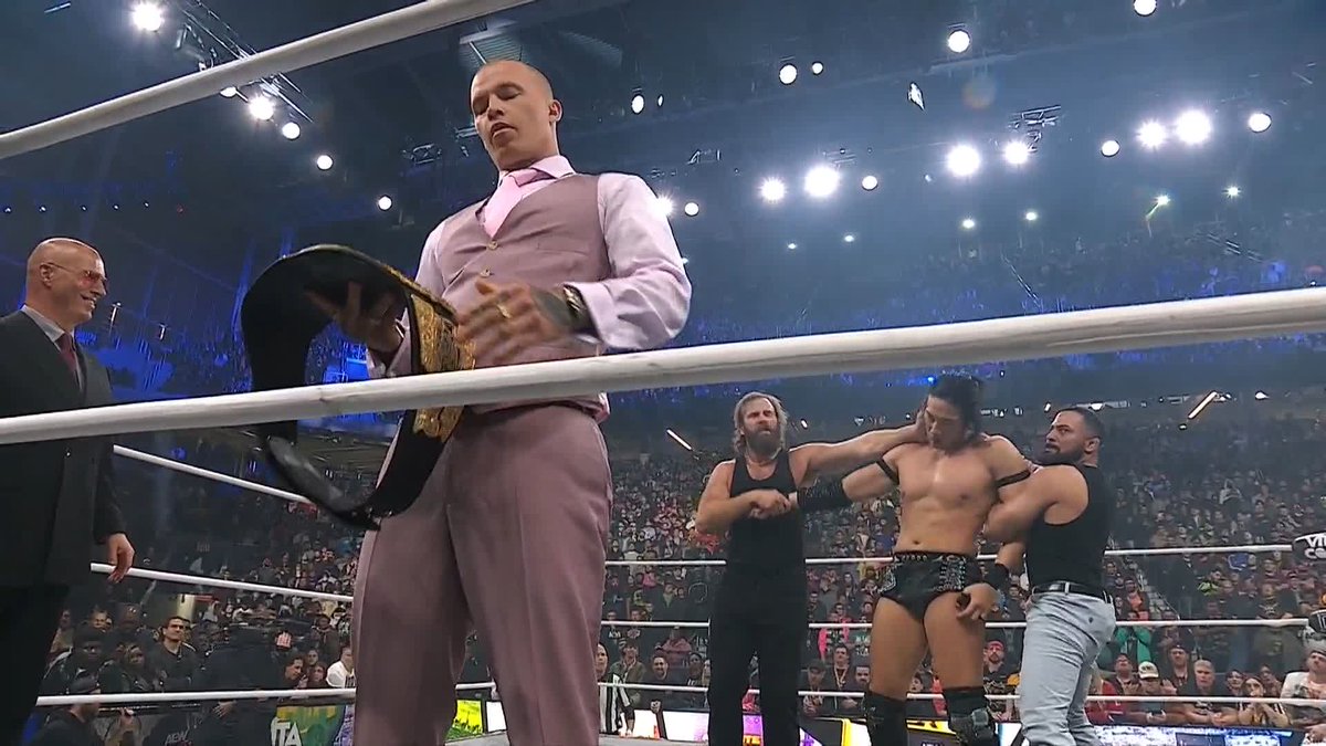 Friendship shattered! “Protostar” Kyle Fletcher takes out the NEW #AEW International Champion Konosuke Takeshita! Watch #AEWDoN LIVE on HBO Max PPV