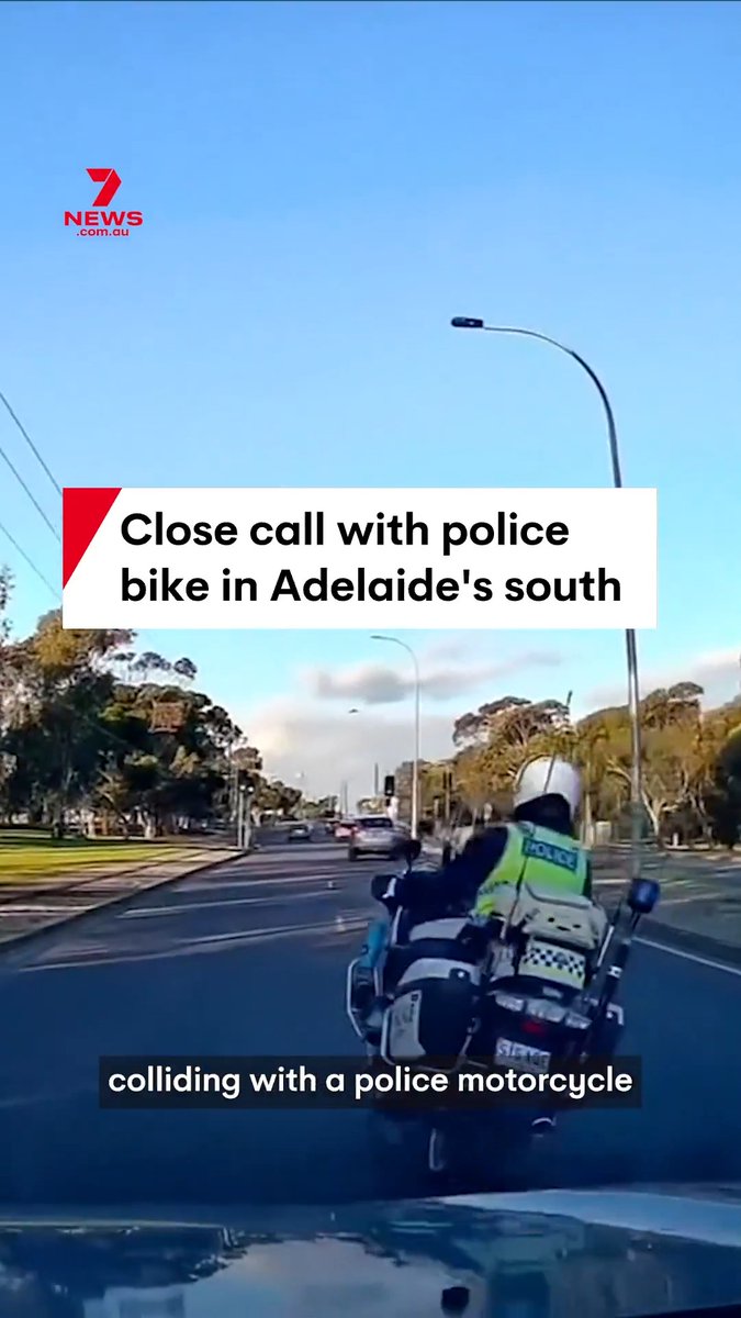A driver has been forced to brake suddenly and swerve to avoid a crash with a police motorcycle in Adelaide’s south. Police are now investigating the incident at Christie Downs.