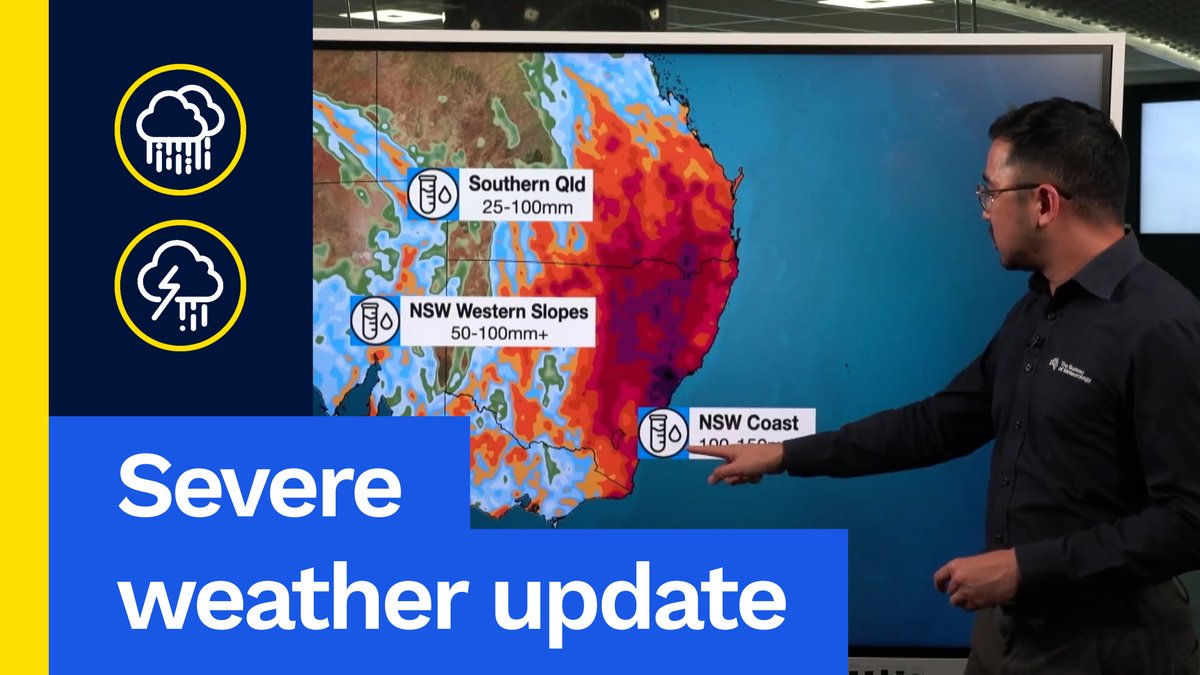 Severe Weather Update: Significant rain for eastern Australia Video current: 11am AEST 25 May 2026 For the latest forecasts and warnings, go to or the BOM Weather app.