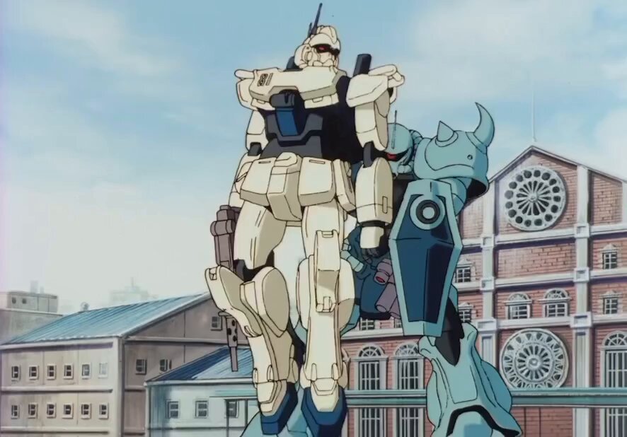 One-on-one mecha duel. 90's anime at its finest. 😩