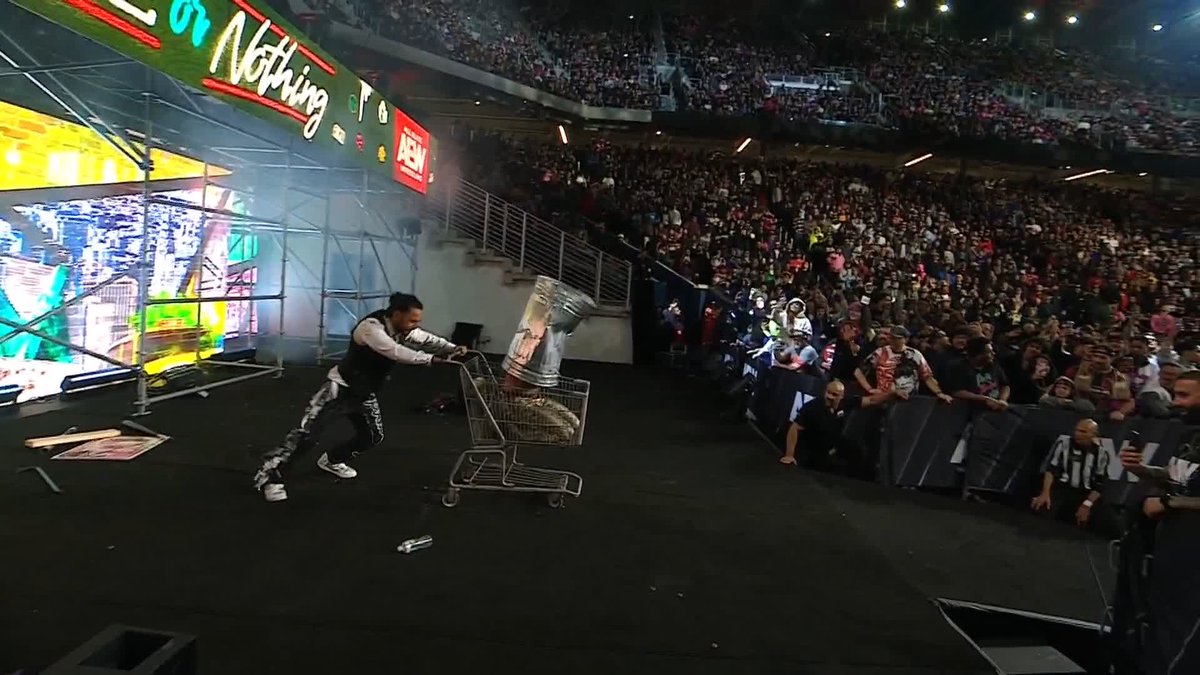 With a trash can over his head, Clark Connors couldn't even see that superkick coming! Watch #AEWDoN LIVE on HBO Max PPV