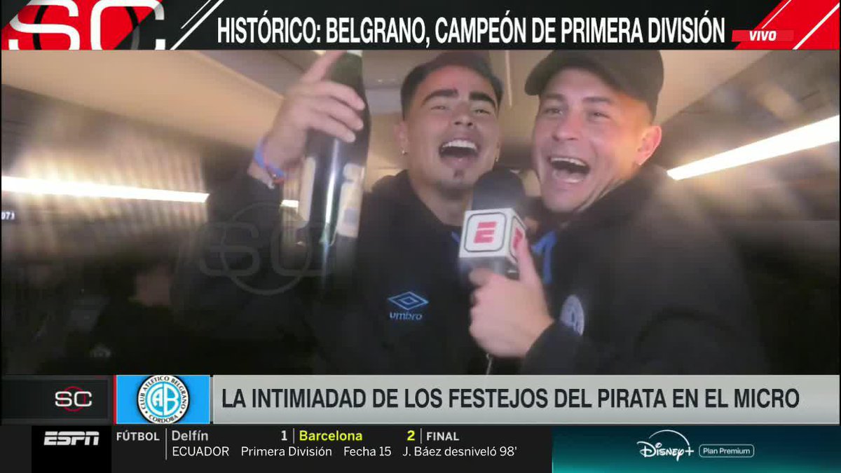 DE SER CAMPEÓN... ¡A VER A LA MONA JIMÉNEZ EN JESÚS MARÍA! Longo en modo notero de #ESPN en el micro del Campeón. 📺 #SportsCenter | #DisneyPlus Plan Premium
