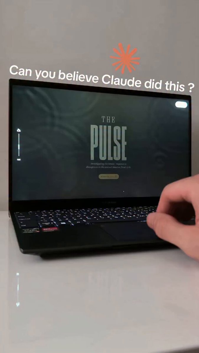 How i build with Claude👇 1. CSS blend-mode = text over photography in one line 2. GSAP ScrollTrigger = hero pins while content scrolls over it 3. Splitting.js = title arrives letter by letter on load 4. video autoplay muted = forest feels alive without user interaction 5. CSS clamp() = typography scales mobile to desktop zero media queries 6. linear-gradient overlay = text readable at any screen brightness Save this