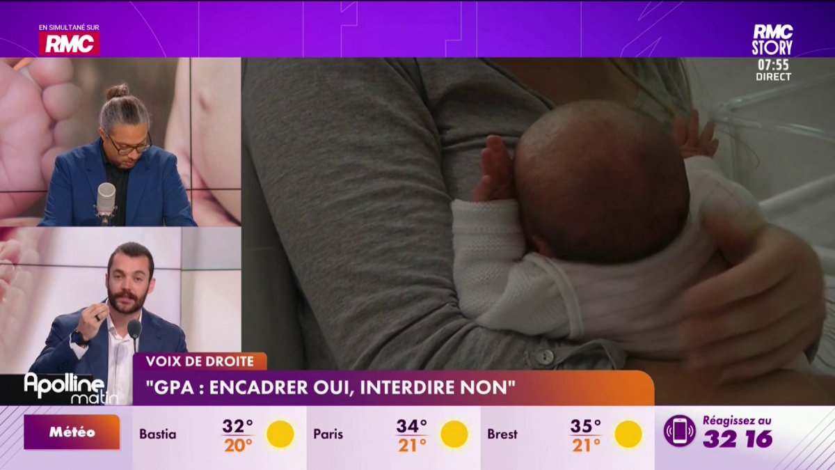 🔴 Le débat sur la légalisation de la GPA est relancé 🗣️ "Moralement, la GPA ne me plaît pas. Mais la loi, ce n’est pas de la morale. C’est pour ça que je suis pour sa légalisation", souligne Louis Sarkozy #ApollineMatin