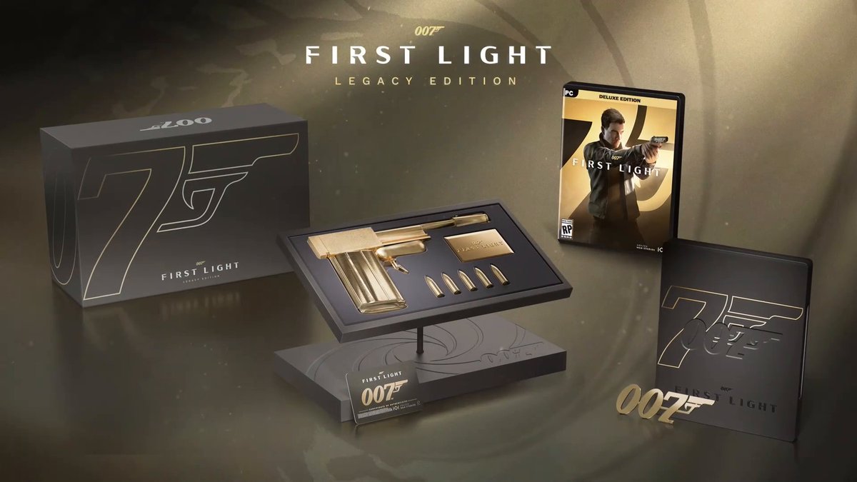 豪華景品が公開 🔓 『007 ファーストライト』のレガシー・エディションを抽選でプレゼント🎁 🟢 黄金銃のフィギュア 🟢 黄金銃の武器スキン 🟢 スチールケース 🟢 デラックス・エディションのコンテンツ 応募方法はこのアカウントをフォローして、#007FirstLightRTX とコメント。