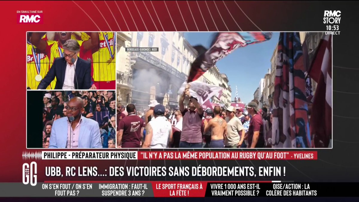 📞 Philippe au 3216 : "Au foot, il y a du bons et du mauvais : à Lens, les supporters savent se tenir, au PSG ça dépend. Il y a aussi des gens qui viennent juste pour foutre le bordel. Je suis sûr que ce sont les mêmes que dans les manifs des Gilets jaunes" #GGRMC