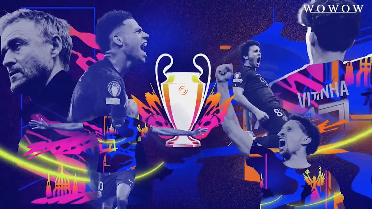 PSGとアーセナルが対戦⚽️💥 🏆#CL決勝 🆚パリ・サンジェルマンvsアーセナル 📅5/31(日)午前0:00～WOWOW独占生中継 🎙現地解説：戸田和幸／現地実況：横内洋樹 🎙MC：薮宏太／スタジオ解説：坪井慶介 🔻配信視聴 #WOWOWでCL決勝 #UCLfinal